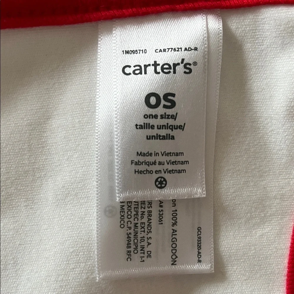 Carter's Festive Santa Baby Bib - Red, Green, and White